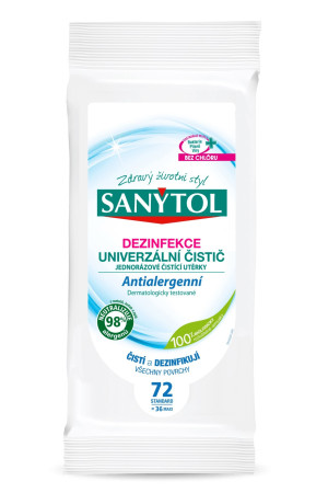chi tiết Sanytol univerzální čistič Antialergenni 72ks