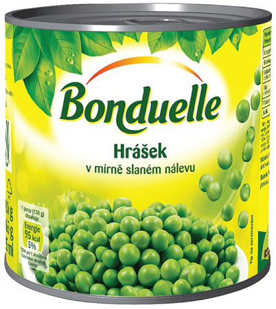 detail Bonduelle 425ml/400g hrášek v mírně slaném nálevu (12)