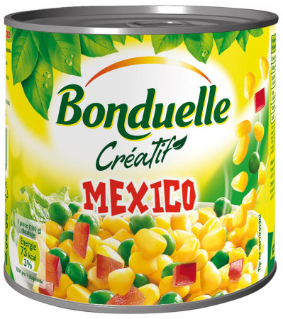 chi tiết Bonduelle 425ml/340g creatif mexico mix gold