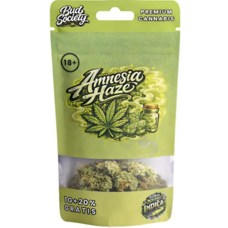 detail BUD SOCIETY Květy - Amnesia Haze 1g+20%