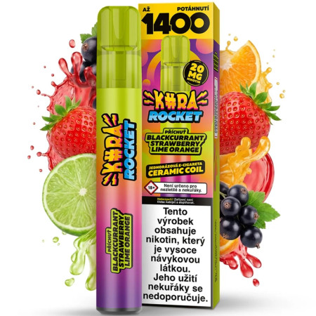 chi tiết EC - KURA Rocket 1400 - Blackcurrant Strawberry Lime Orange
