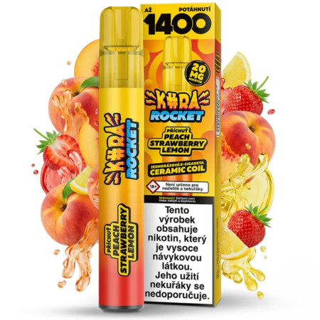detail EC - KURA Rocket 1400 - Peach Strawberry Lemon