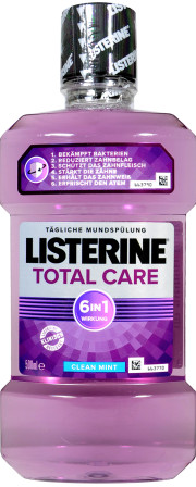 chi tiết Listerine 500ml Total Care 6in1 - Clean mint (fialový)