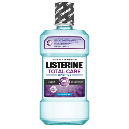 detail Listerine 500ml Total Care Sensitive (modrý)