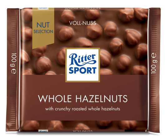 chi tiết Ritter sport 100g Whole hazelnuts (mléčná čokoláda s ořechem) (10)