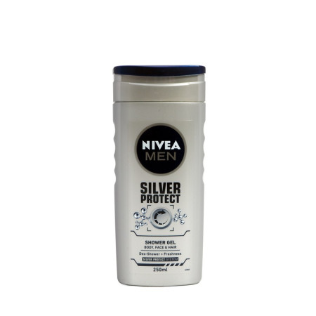 detail Nivea sprchový gel pánský 250ml Silver Protect