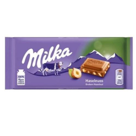 chi tiết Milka 90g/100g čokoláda Hazelnuts (24/22)