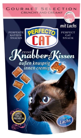 chi tiết Perfecto cat plněné polštářky s lososem 50g