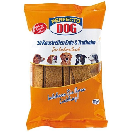 detail Perfecto Dog Masové plátky krůta+kachna 20ks 200g (10)