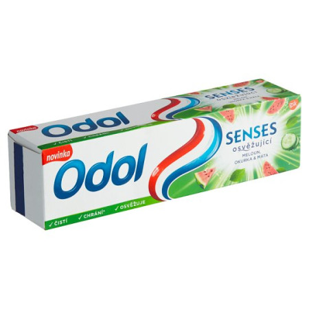 chi tiết Odol zubní pasta 75ml Senses (meloun, okurka, máta) (12)