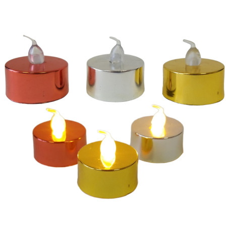 detail Svíčka na baterie čajové LED na baterie Mix Barev (24) / Nen dien