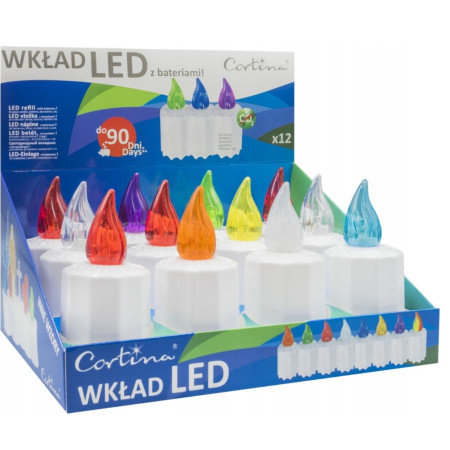 chi tiết Svíčka na baterie CORTINA 90dní Mix Color MELIUS (12) / Nen dien