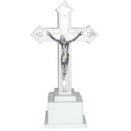 detail Svíčka na baterie CORTINA (baterie 2 x R6) Kříž - White (12) / Nen dien