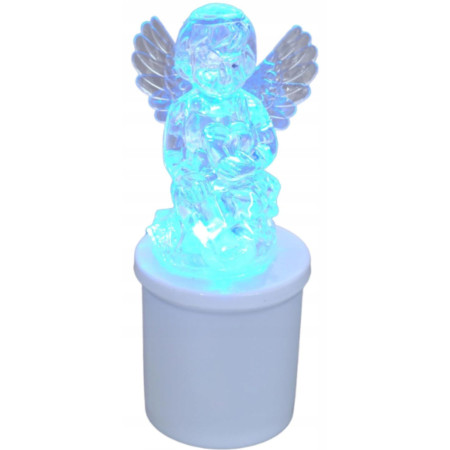 detail Svíčka na baterie CORTINA (baterie 2 x R6) Anděl Baby - Blue (12) / Nen dien