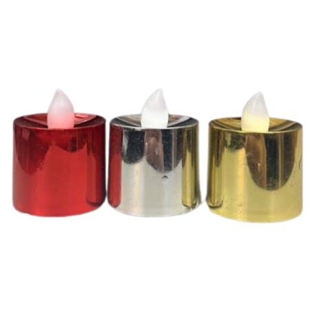 detail Svíčka na baterie Smokeless Metalic Mix barev 3,5x3,5cm (24) / Nen dien nhu mix