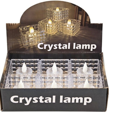 detail Svíčka na baterie 6 * 6cm Crystal Lamp PT13832 (6)