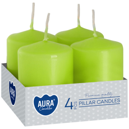 detail Bispol adventní svíčky 4ks SW40x60 válec - Nometal Olivová zelená (12) kód 064