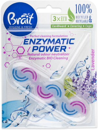 detail Brait kostka do WC 45g závěs Enzymatic Power Lavender
