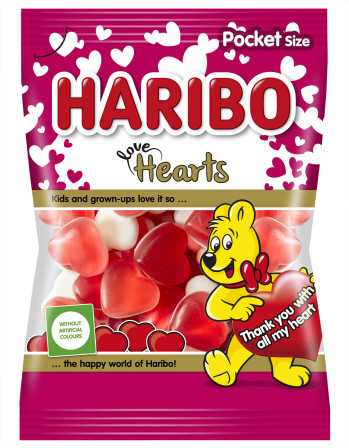 chi tiết Haribo 100g / 80g Love hearts (30)