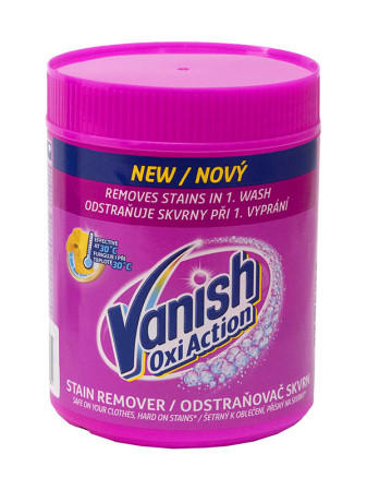chi tiết Vanish oxi action 470g - Pink prášek odstraňovač skvrn na barevné
