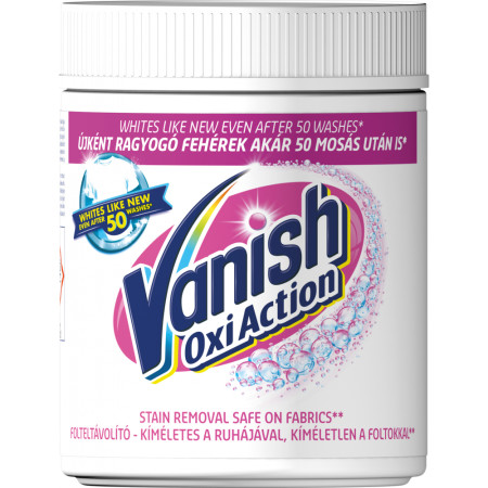 chi tiết Vanish oxi action 470g - White prášek odstraňovač skvrn bílé