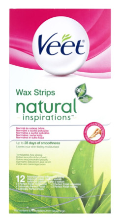 chi tiết Veet vosk pásky 12ks natural inspirations