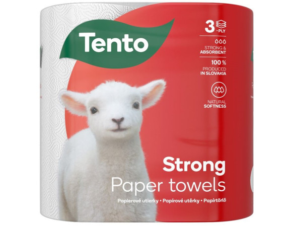 chi tiết TENTO kuchyňské utěrky 2role 3vrstvý Extra Strong/ Winter (bal/14ks)