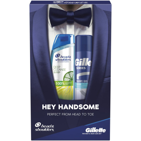 detail Kazeta 2ks - Head shoulders 300ml Citrón + Gillette series 200ml Aloe Vera
