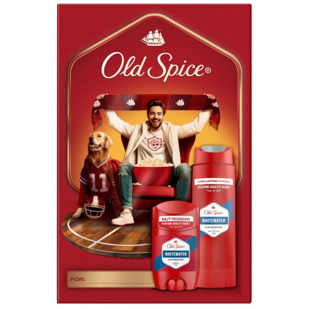 detail Old Spice kazeta 2ks - Whitewater (sprchový gel 250ml+deostick 50ml)