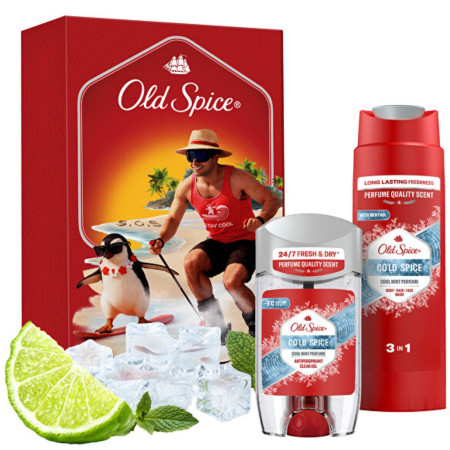 chi tiết Old Spice dárková kazeta 2ks (Antiper. gel 70ml + spr.gel 250ml) Cold Spice