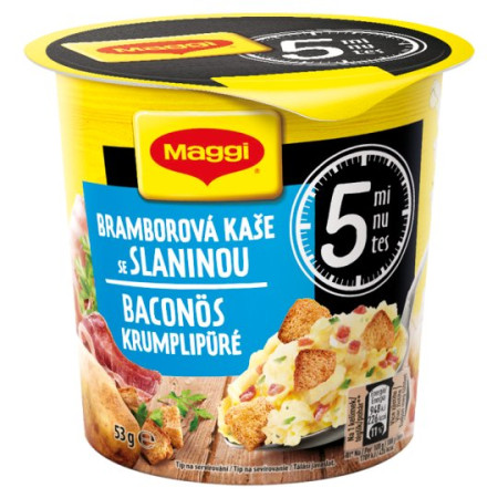 detail MAGGI 5min Cup Bramborová kaše se slaninou 53g (8)