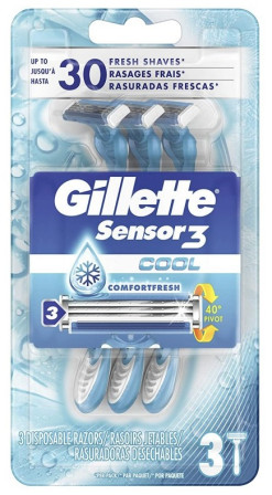 detail Gillette sensor3 ice/Cool holítka 3ks