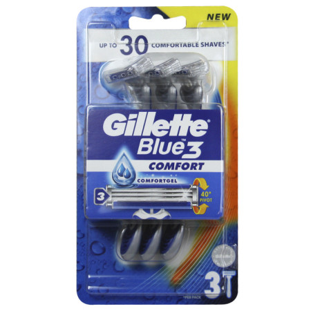 chi tiết Gillette blue3 3ks Comfort žiletky strojky