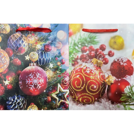 chi tiết Dárková taška Vánoční size S Baňky (bal/12ks)