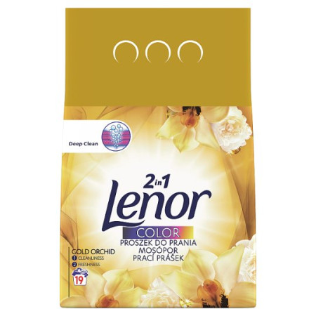 detail Lenor prací prášek 19PD Gold orchid color 1,235kg