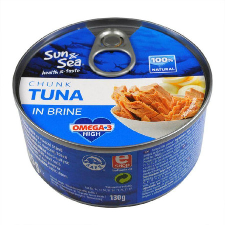 detail SUN SEA 185g Tuňák řezy ve vlastní šťávě