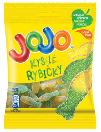 chi tiết JOJO želé 80g Kyselé rybičky (32)