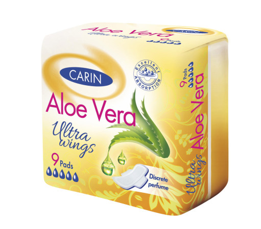 detail Carin Aloe vera Ultra wings vložky 9ks