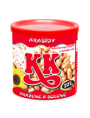 detail KK Arašídy 227g pražené solené plech (24)