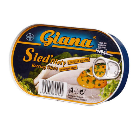 detail GIANA sleď filet 170g RP v hořčičné omáčce (12)