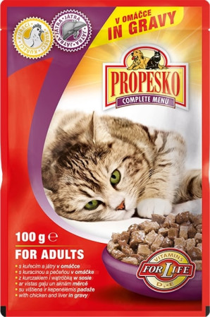 detail Propesko Kapsa Kočka 100g Kuře/Játra (24)