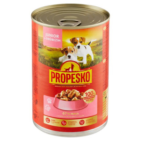 detail Propesko kousky pes 415g junior s drůbeží v želé (12)