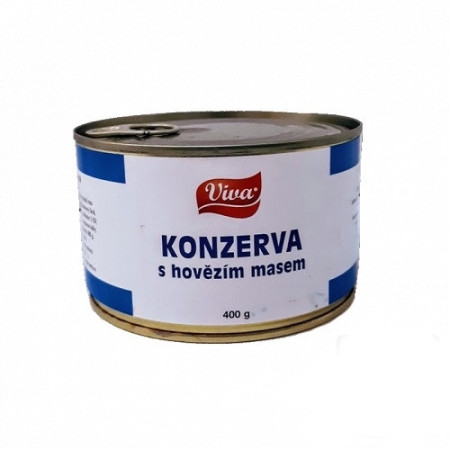 detail VIVA Konzerva s Hovězím masem 400g