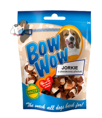 chi tiết Bow Wow Jorkie s uherákovou příchutí / Mini srdíčka 80g (15)