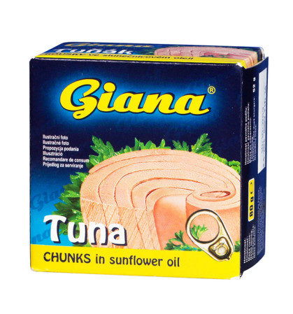 chi tiết GIANA tuňák kousky 80g EO v rostlinném oleji