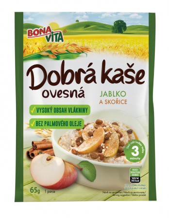 detail Bonavita Dobrá kaše 65g / 55g Jablko a Skořice (20) Trvan. 4/2026