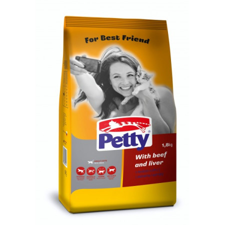 detail PETTY s hovězím a játry 1,8kg
