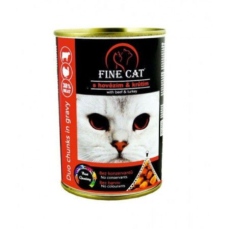 detail Fine cat 415g konzerva pro kočky - duo hovězí s krůtím (12)