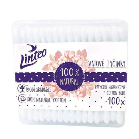 detail Linteo Vatové tyčinky v krabici 100ks (120) / Ngoay tai hop