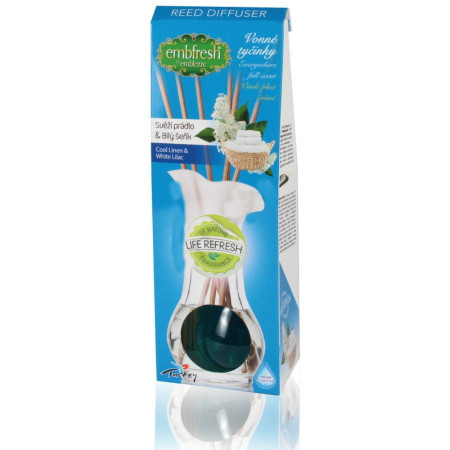 detail Emblezze (Embfresh) vonné tyčinky 35ml Svěží prádlo & Bílý šeřík